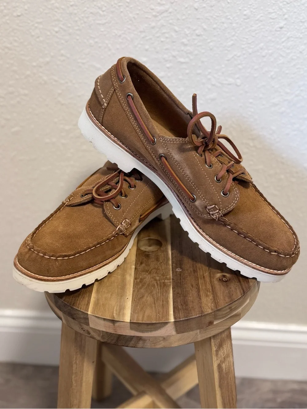 G.H. Bass Ranger Camp Moc Suede Brown Shoes Men’s 12 NIB